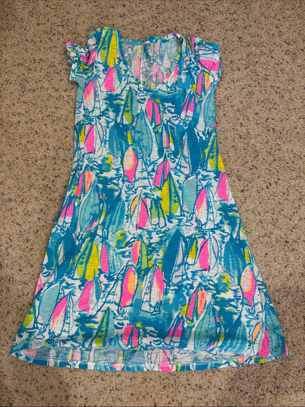 Lilly Pulitzer Beach and Bae Sailboat Print Summer Dress